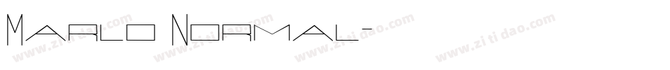 Marlo Normal字体转换